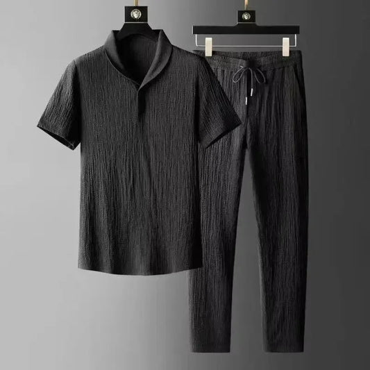 Vellano Ultra-Light Ice Silk Linen Suit