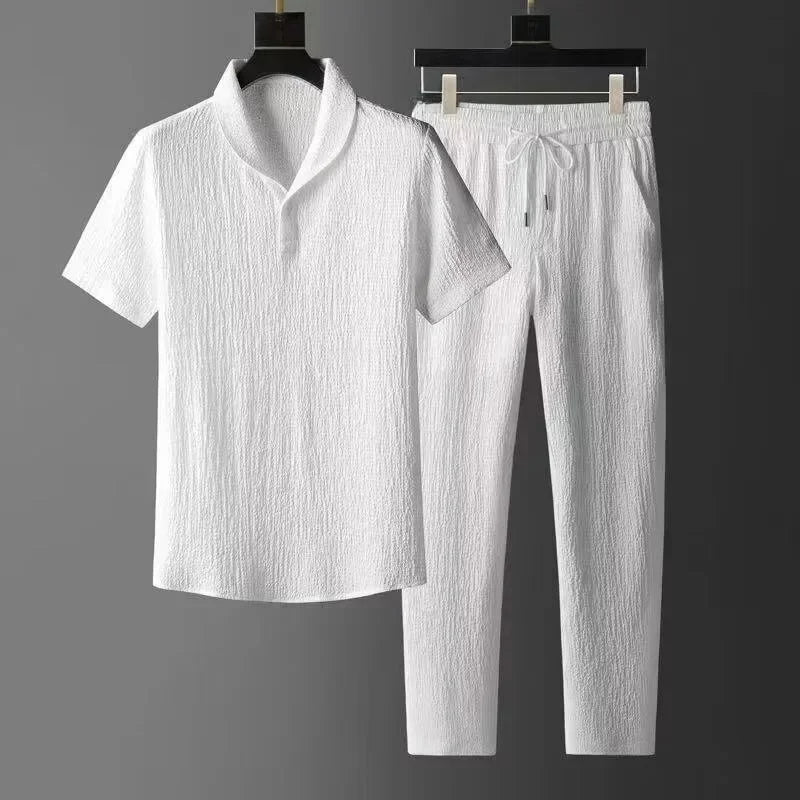 Vellano Ultra-Light Ice Silk Linen Suit